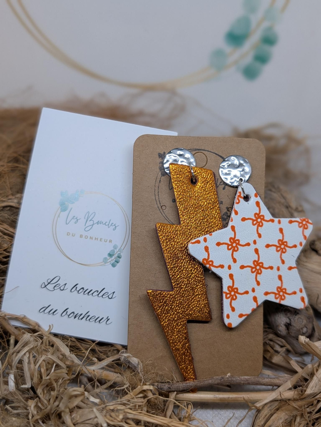 Boucles d'oreilles Asymétrique zk119