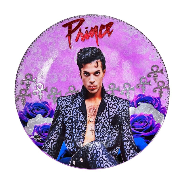 &quot;Prince&quot; Purple Upcycled Wall Plate - House of Frisson