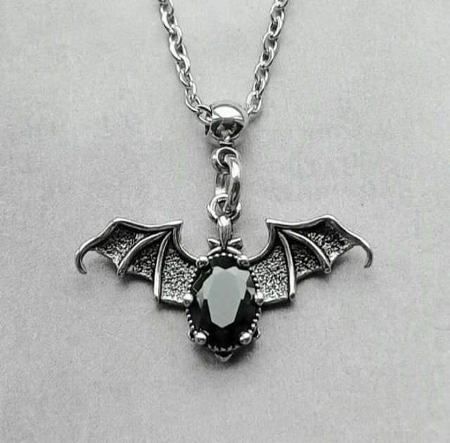 Black Body Bat Necklace 