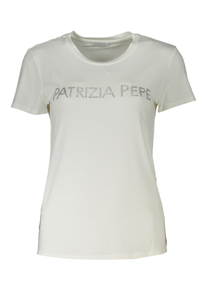 PATRIZIA PEPE T-SHIRT MANICHE CORTE DONNA BIANCO