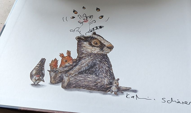 persönliche Signatur beim Kauf eines Buches