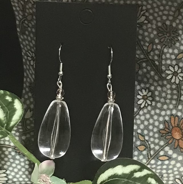 Clear Dangling Earrings-CDE45