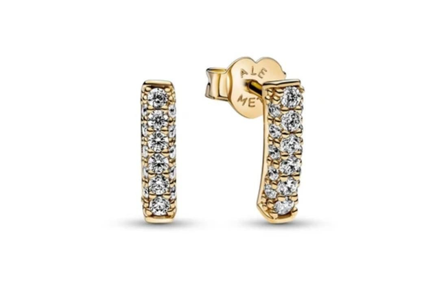 Clous d’Oreilles Pandora Timeless - Barre Pavée

