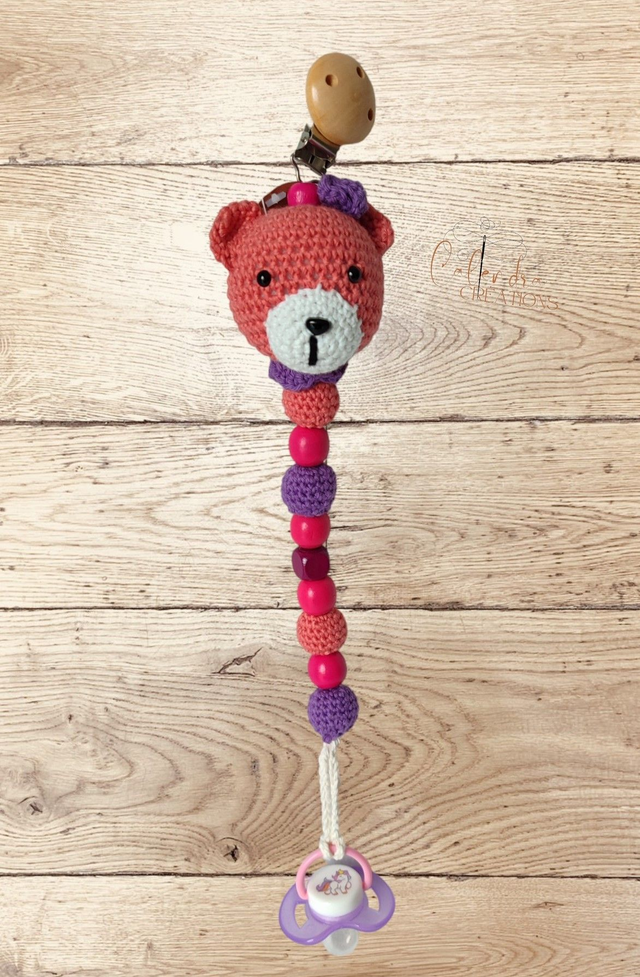 Attache-sucette ours 