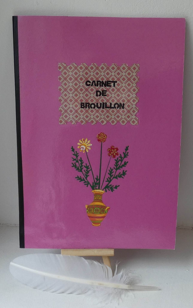 carnet de brouillon ligné fleuri