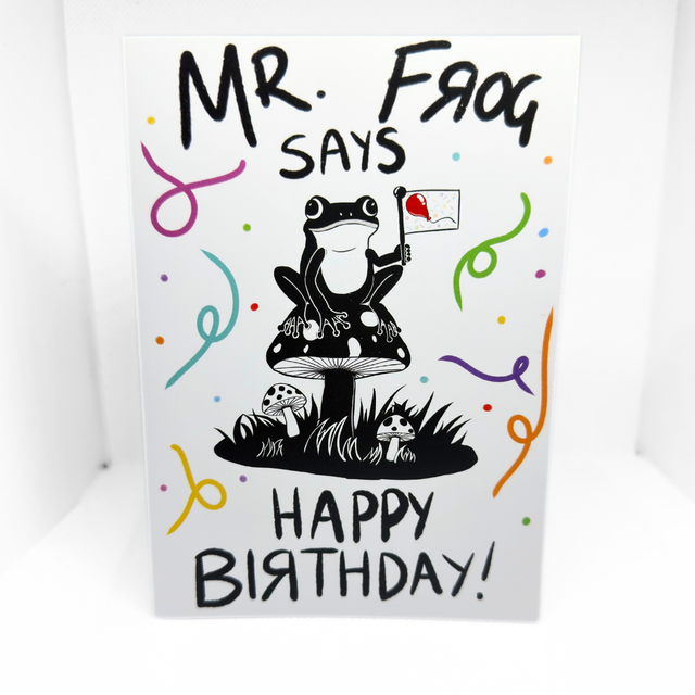 Birthday Card - Mr Frog