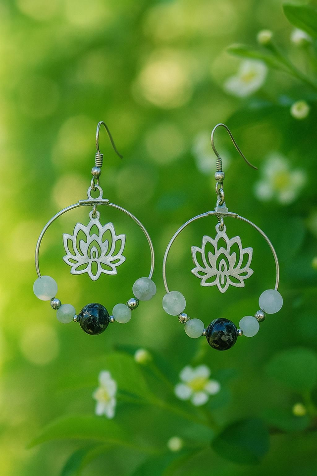 Créoles Quartz Tourmaline - Protection&amp; Clarté