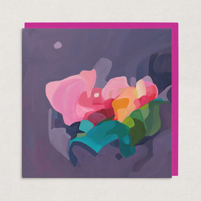 Purple geo greeting card