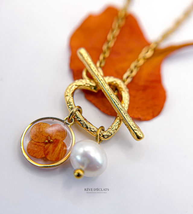 Collier - Fleur de bougainvillier