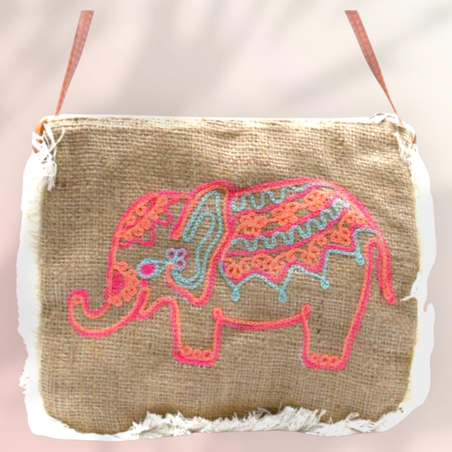 Sac &quot;Éléphant&quot; en jute BH-005