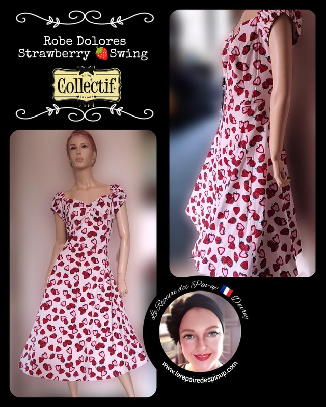 Robe Collectif Dolores Strawberry Swing T48/50