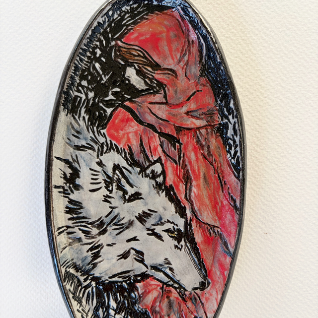 ‘Red’ Fairytale Stoneware Dish