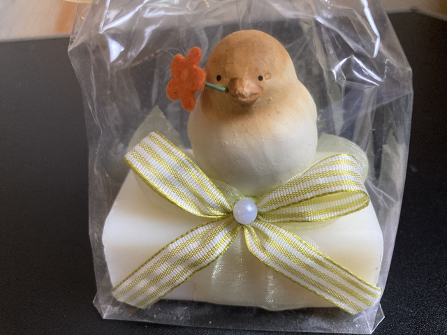 Schafmilchseife mit Vogelfigur