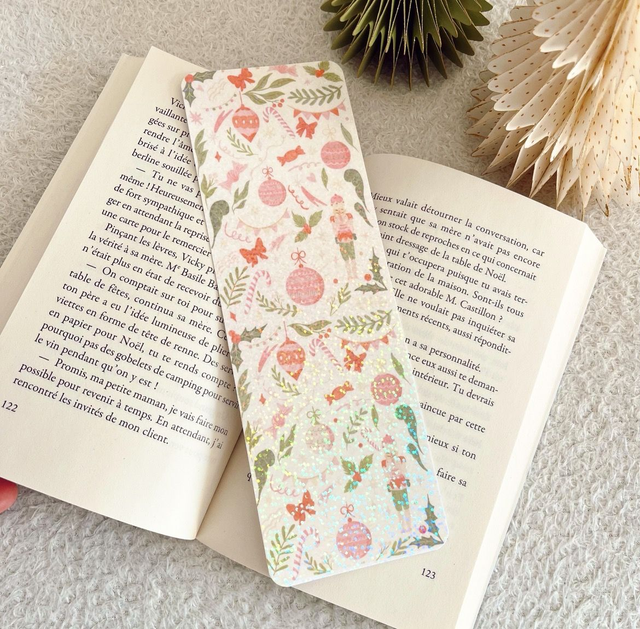 Marque-page holographique de Noël