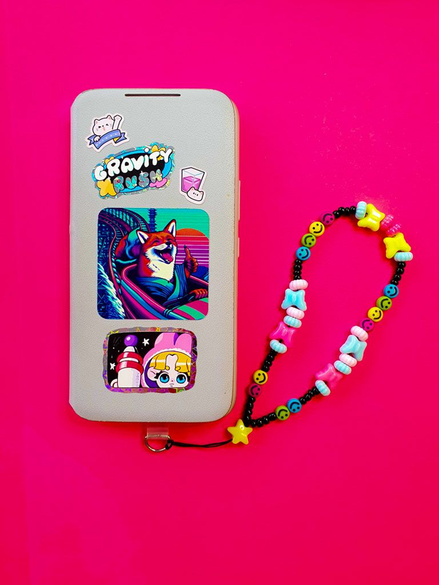 Cool Kids Accessorize! Phone/camera strap, Rainbow Roller vol.2