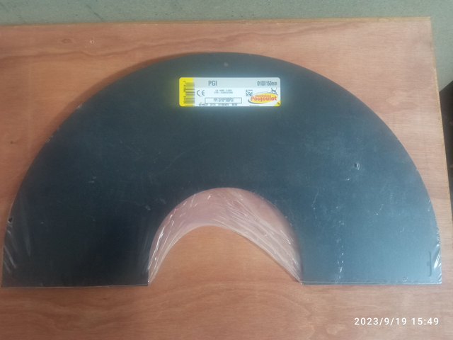 PLAQ.PROPRETE 0/10°INOX 100 PGI  NOIR REF 37100425 /9030