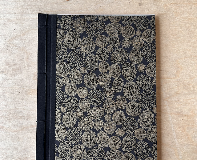 A5 Notebook — Black Dahlia — Plain 90gsm paper