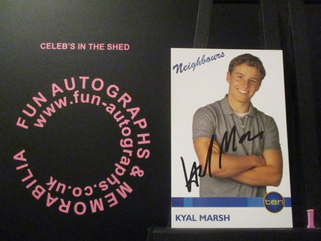 Kyal Marsh (Boyd Hoyland) Authentic Autographed Neighbours 6x4 Cast Card (1)