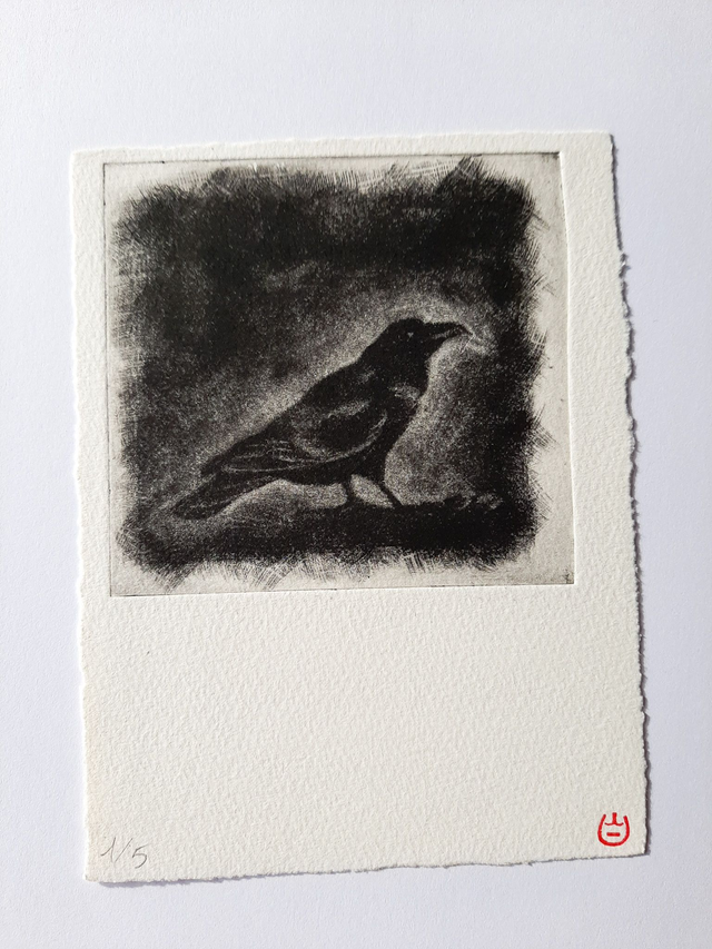 Gravure Corbeau