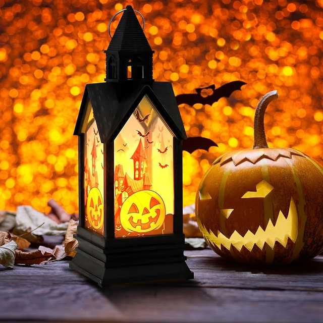 Halloween dekorative LED-Laternen Vintage Hand laternen Halloween-Geister licht