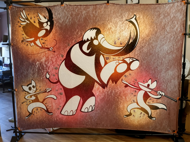 XL Minky Cave Painting: Hunting - Ke'ena Kapú (Single Layer)