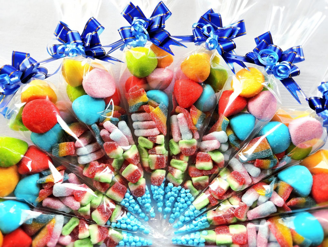 Blue Fizzy Jelly Sweet Cones