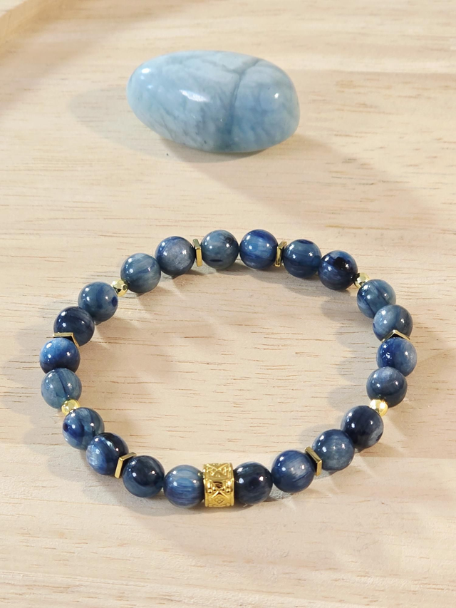 Bracelet Cyanite bleue 0,8 cm 