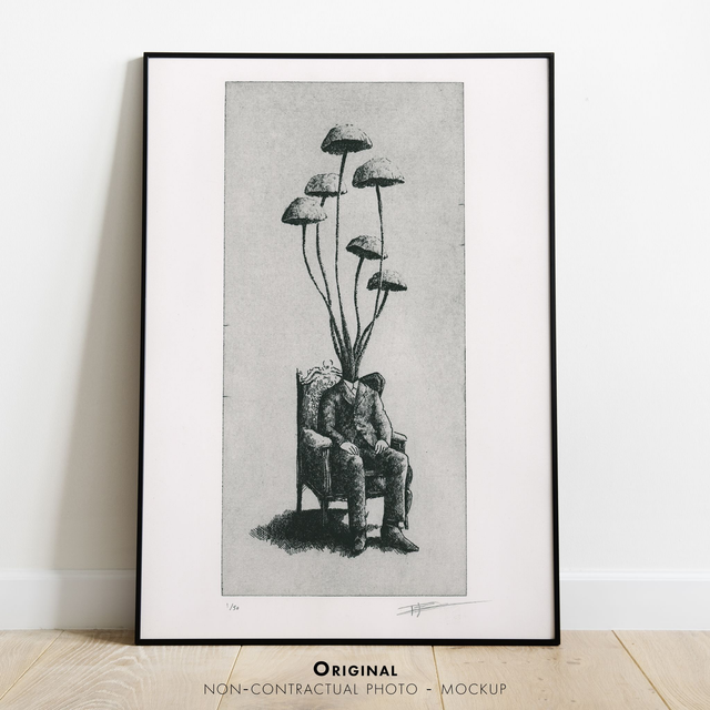 Fine art etching / Not framed / Stropharia Semiglobata