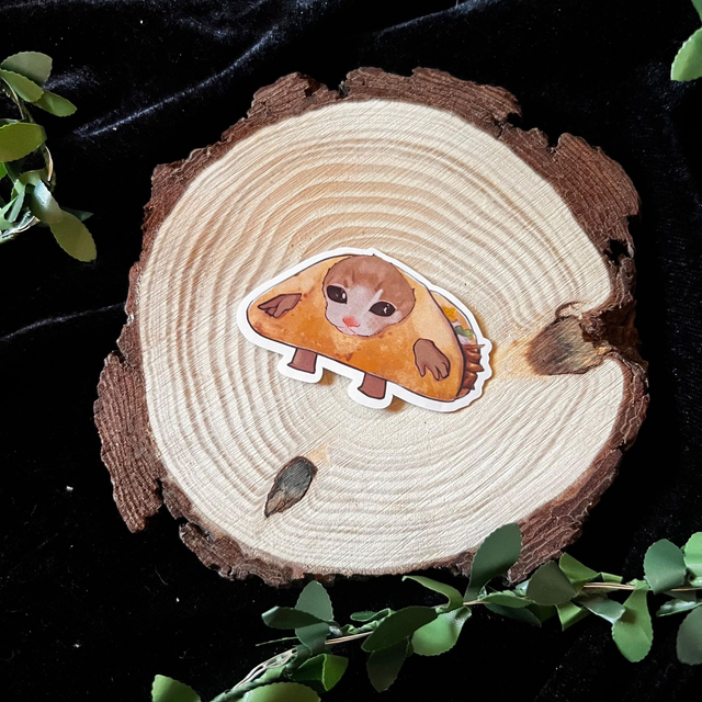 Sticker Gatos comida // Taco