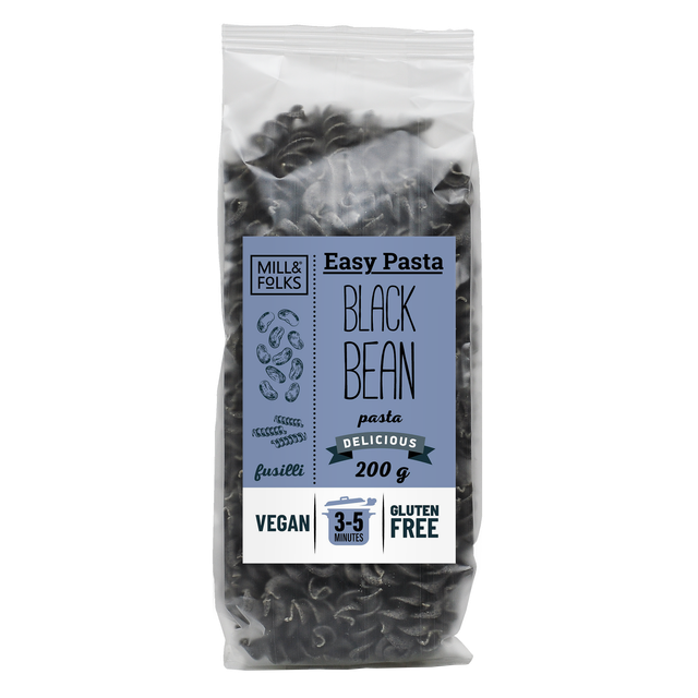 Schwarze Bohnennudeln Fusilli 200g