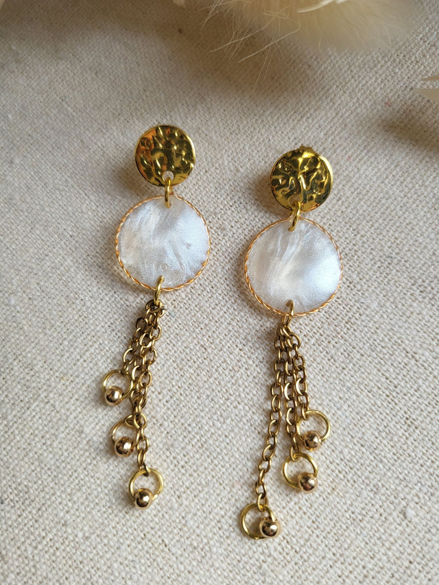 Boucles d'oreilles en résine-Bijoux de la mariée-Collection Bacchus