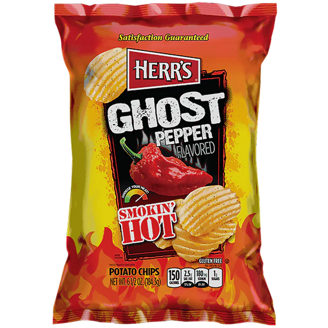 Herr&#039;s Hot Ghost Pepper Crisps (170g)