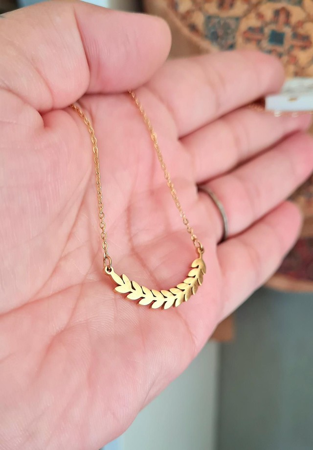 Collier "Cesar" en acier inoxydable doré 