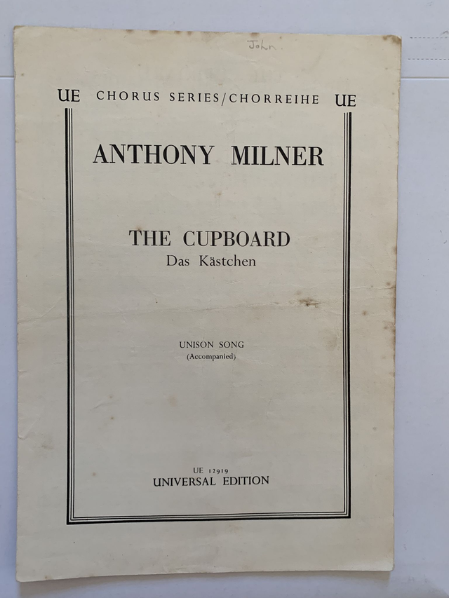The Cupboard Das Kastchen Choral Sheet Music