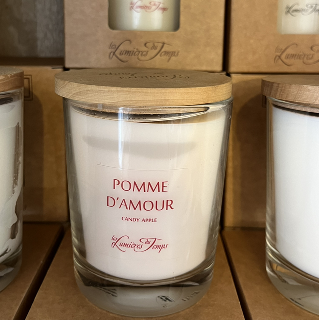 Bougie parfumée artisanale – Cires végétales &amp; Parfums de Grasse | Pomme d’amour 