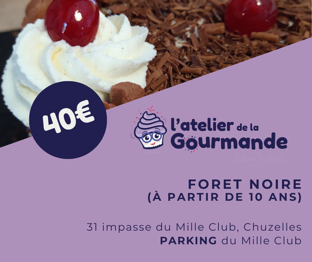 Atelier forêt noire, dimanche 8 mars, 10h-12h30, Chuzelles
