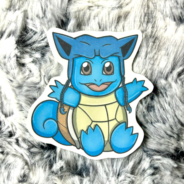 Squirtle Evolving Hat Sticker