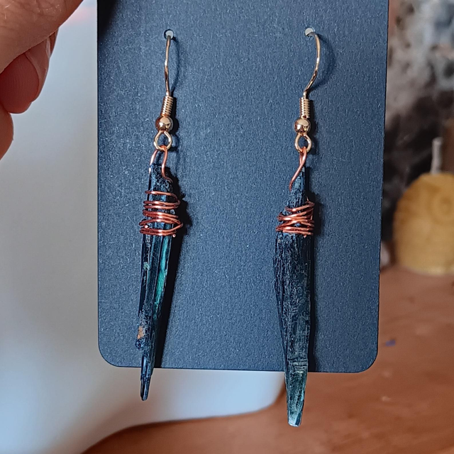 Vivianite Rose Gold Plated Earrings