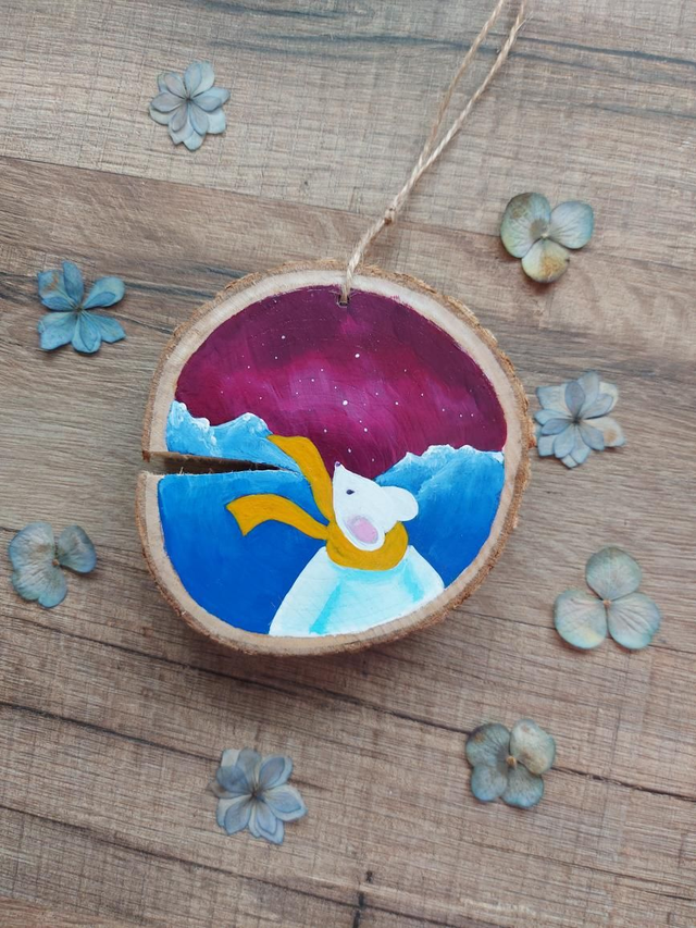 Décoration de Noël à suspendre - grands rondins