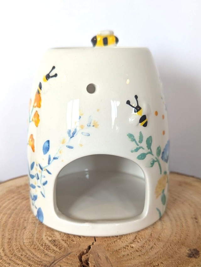 Floral Ceramic Wax Warmer - Cornflower Blue