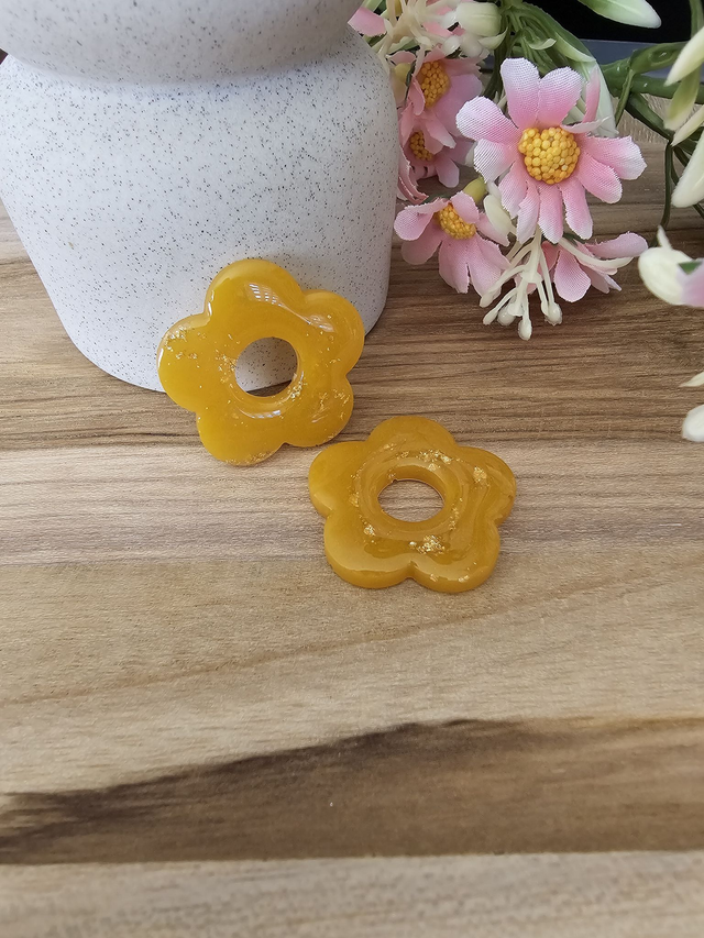 🏵️​FLOWER POP interchangeable Jaune paillettes or🏵️