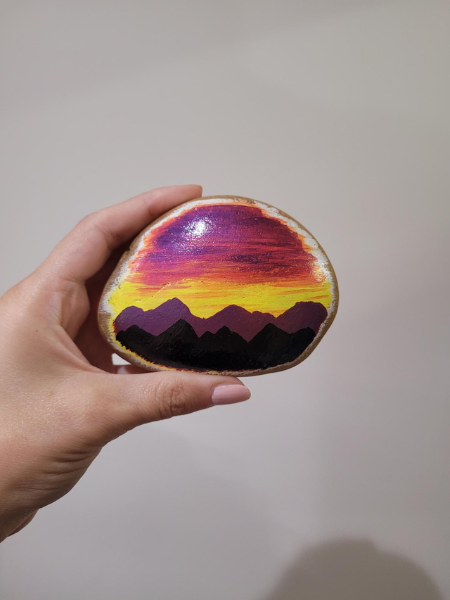 Mountain Sunset Pebble - NW-308