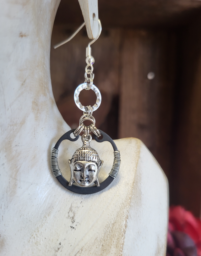 Boucles d'Oreilles Néo Circlips "Spirale d'Acier" Zen"