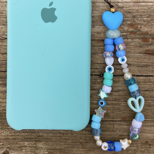 Grigri de téléphone Bonbon d’Amour 🩵 Full Blue - Taille S