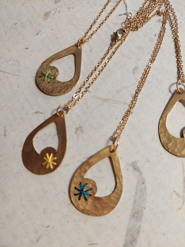 Collier Goutte à l'étoile doré