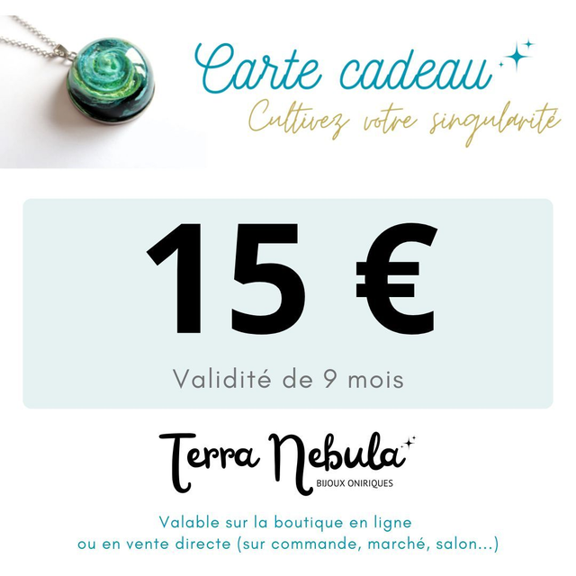 Carte cadeau Montant 15€