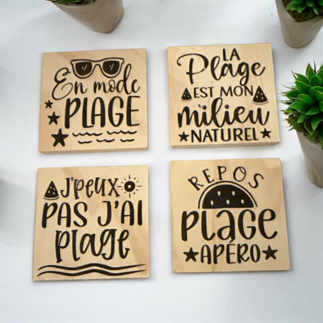 Dessous de verres thème plage