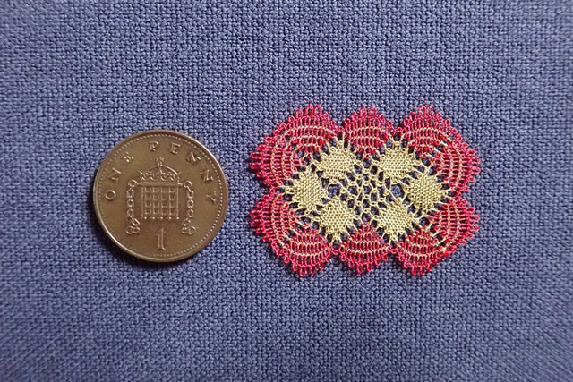 Christmas Table Mat, Rectangular, Silk Lace