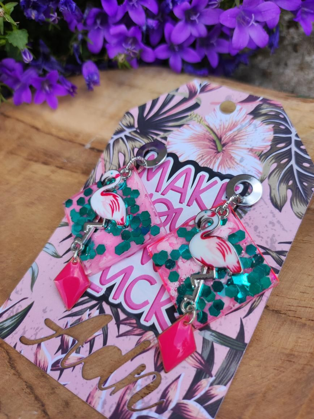 Boucles d&#039;oreilles &#039;Pink Like Flamingo&#039;