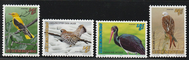Luxembourg 1992 Birds Set MNH